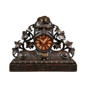 clock inside a figures mouth
