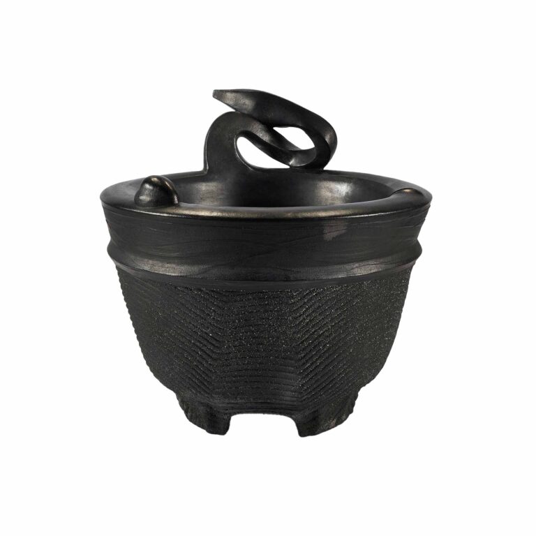 A black stone bowl.